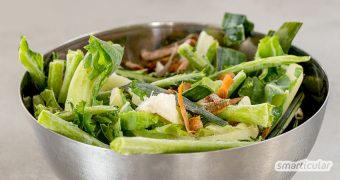 Aus Gemüseresten lässt sich leicht eine schmackhafte Brühe kochen. Aber nicht immer fallen zeitgleich genügend Reste an. Der Trick: Gemüsereste einfrieren und sammeln!
