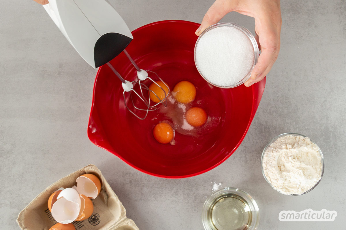 Schneller Tortenboden: Blitzrezept aus fünf Zutaten - ohne Müll ... Schneller Tortenboden: Blitzrezept aus fünf Zutaten - ohne Müll ...