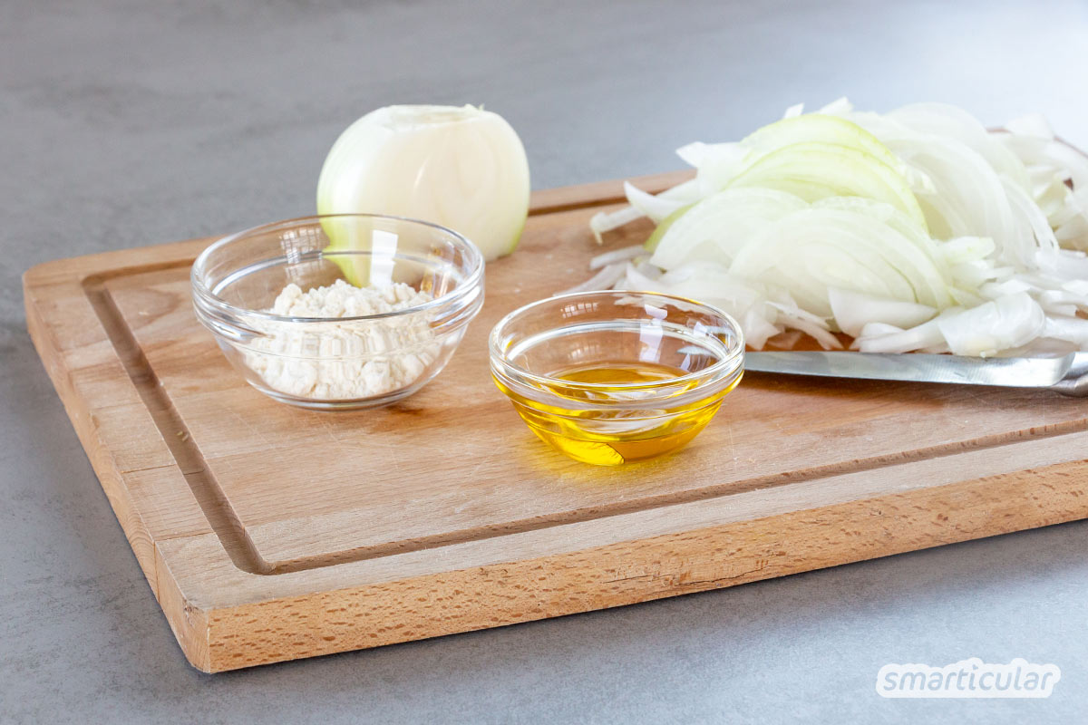 R&ouml;stzwiebeln selber zu machen, ist nicht schwer! Zudem schmecken sie viel besser und kommen ganz ohne fragw&uuml;rdige Zusatzstoffe und Plastikverpackung aus.