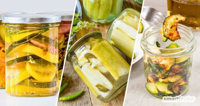 Zucchini einlegen? Das geht süß-sauer, in Öl oder fermentiert in Salzlake. Probiere die Rezepte aus und finde deine liebste Variante.