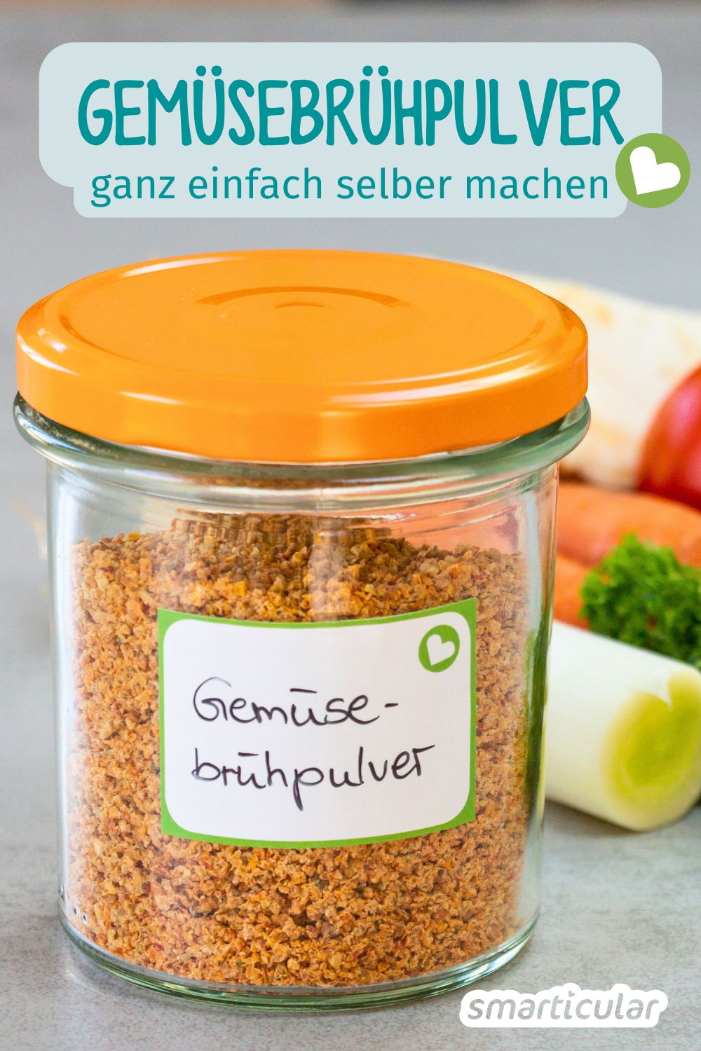 Statt mehr Zusatzstoffe als Gemüse: Mit diesem Rezept machst du ein Gemüsebrühe-Pulver selber machen - mit 90 Prozent Gemüseanteil!