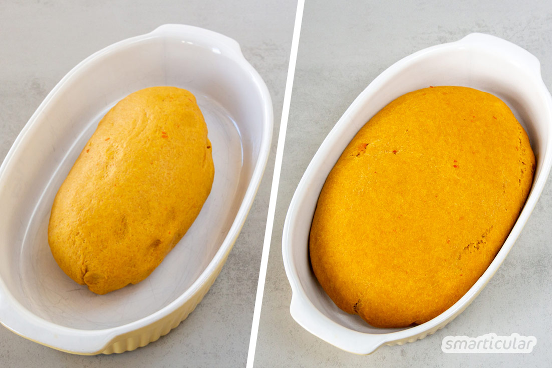 kuerbisbrot-rezept-backen-4 Würziges Kürbisbrot ist nicht nur einfach zu backen, sondern bietet auch eine hervorragende Möglichkeit, den Kindern mehr Gemüse schmackhaft zu machen!