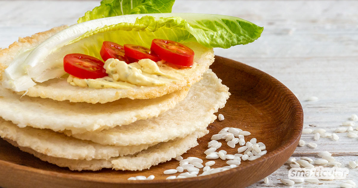 Reiswaffeln selber zu machen, gelingt zwar nicht exakt wie das Original. Sie schmecken selbst gemacht aber eigentlich viel besser - auch aus Reisresten!