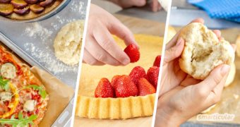 Schnelle Backrezepte für Eilige und Backanfänger: Hier findest du einfache und schnell umzusetzende Grundrezepte für Brötchen, Brot, Kuchen, Pizza und Co.