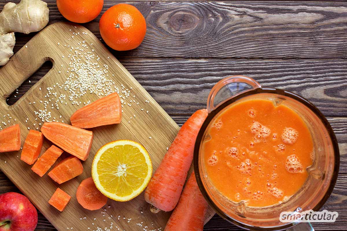 Selbst gemachte Vitamin-Smoothies mit immunstärkenden Zutaten unterstützen die Abwehrkräfte. So kannst du einer Infektion vorbeugen und fit bleiben.