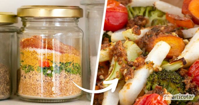 Ein herzhaftes Knusper-Topping verfeinert jedes Gemüsegericht! Es lässt sich im Handumdrehen auf Vorrat selber machen und einfach zubereiten.