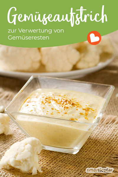 Reste von gekochtem Gemüse lassen sich mit wenigen weiteren Zutaten in köstliche Brotaufstriche verwandeln.