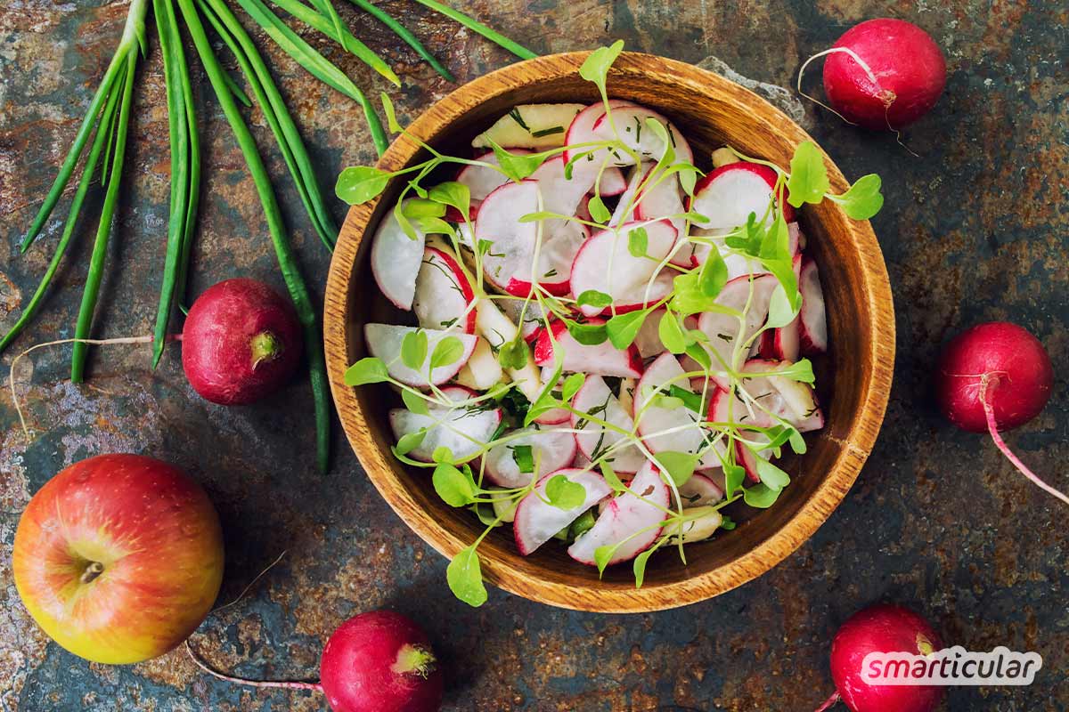 Frühlingssalate aus saisonalen und regionalen Zutaten bringen im Frühjahr die ersten frischen Vitamine auf den Teller - zum Beispiel mit diesen köstlichen Rezepten.