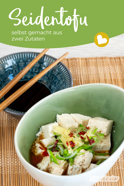 Aus nur zwei Zutaten lässt sich leicht cremiger Seidentofu selber machen - für vegane Cremes und Desserts. Mit diesem Rezept erfährst du, wie es geht!