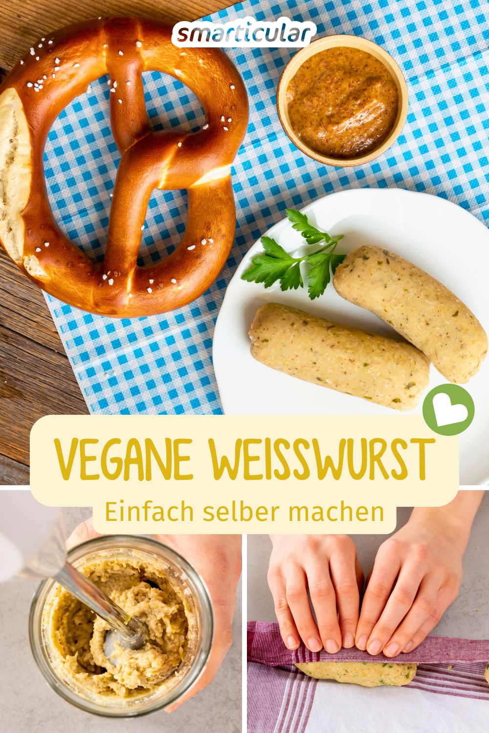 Eine selbst gemachte vegane Weißwurst spart Geld und Müll. Und mit diesem gelingsicheren Rezept schmeckt sie auch noch richtig lecker.