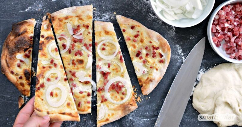 Rezept für klassischen Flammkuchen