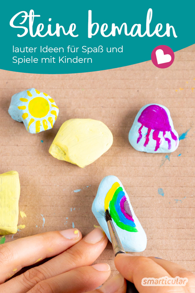 Kleine Kunstwerke, schöne Geschenke und lustige Spiele… All das ist möglich mit ein paar Steinen und den passenden Farben. So gelingt das Steine-Bemalen!