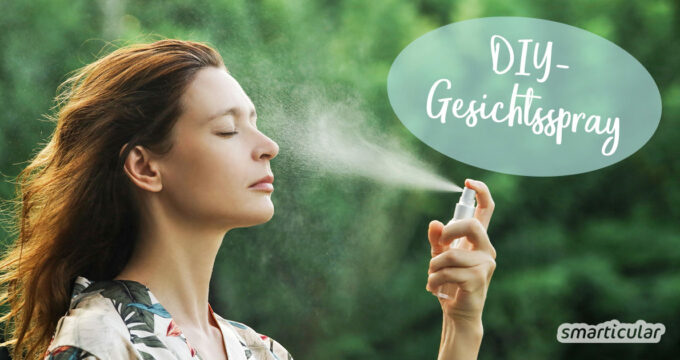 Ein simples DIY-Gesichtsspray sorgt nicht nur für schnelle Frische, es pflegt, beruhigt und spendet auch Feuchtigkeit - für beanspruchte Haut im Winter wie im Sommer.