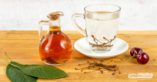 So kannst du Kirschen vollständig verwerten: Kirschstiel-Tee, Kirschblättersirup & Co.