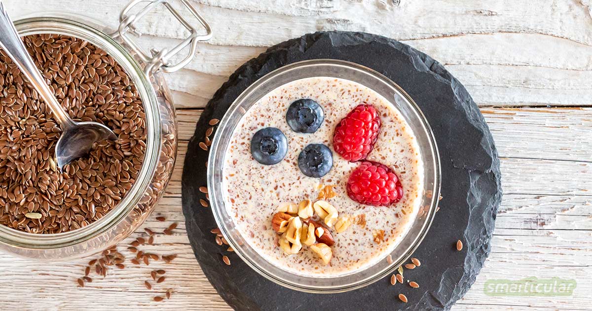 Leinsamen-Pudding ist eine nachhaltige Alternative zu Chia-Pudding, die auch noch richtig lecker schmeckt und sich kinderleicht zubereiten lässt.