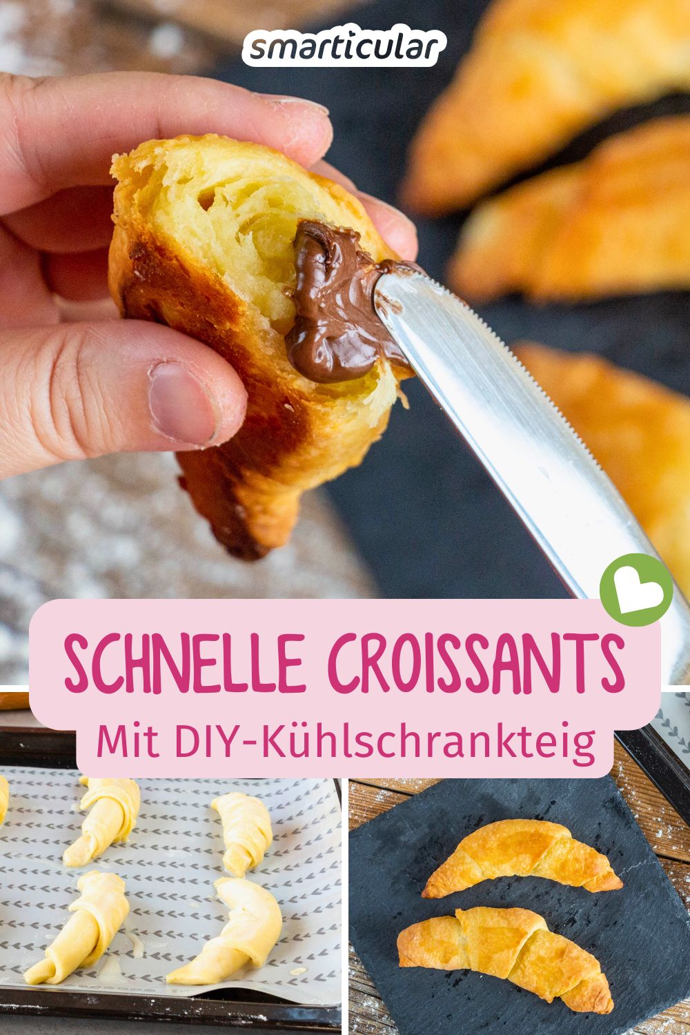 Einfaches Croissant-Rezept - mit Quark-Blätterteig – smarticular Verlag