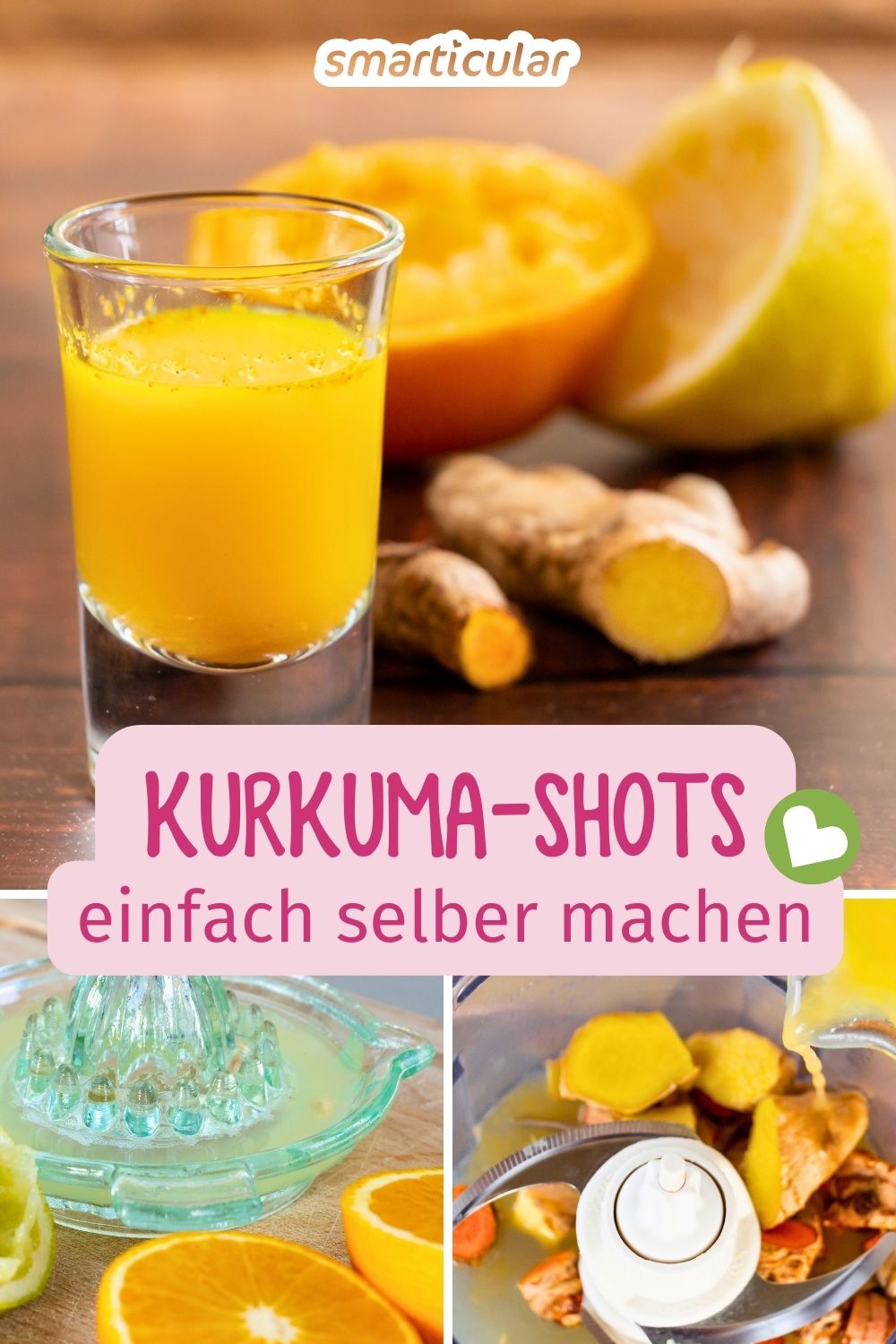Ingwer-Kurkuma-Shots aktivieren Immunsystem und Stoffwechsel. Den kleinen Powerdrink kannst du ganz leicht selber machen.