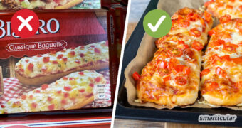 Pizza-Baguette selber zu machen ist ganz einfach - sogar tiefgekühlt auf Vorrat - und das Endprodukt ist preiswerter als das Original aus dem Supermarkt.