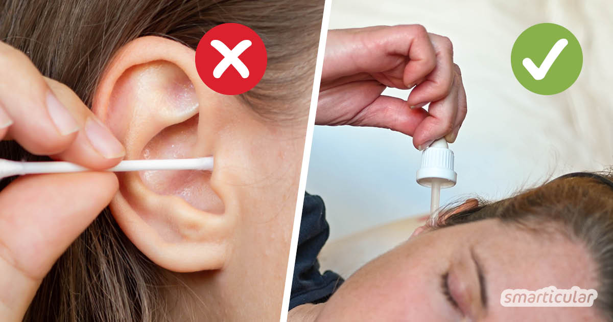 Wer seine Ohren reinigen und Ohrenschmalz entfernen möchte, braucht keine speziellen Produkte. Es geht auch mit Hausmitteln!