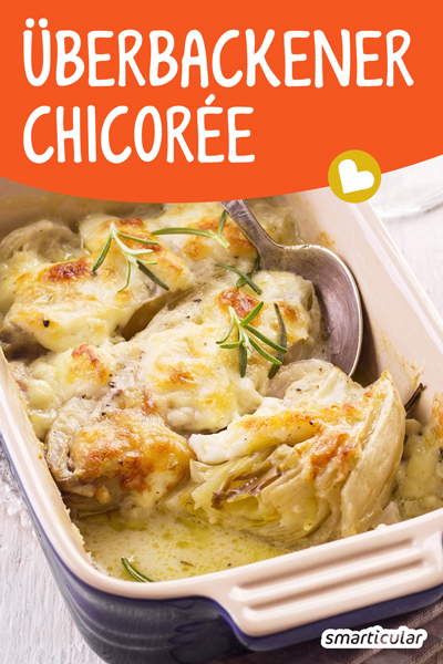Überbackener Chicorée ist ein leichtes und originelles Wintergericht. Dieses einfache, aromatische Rezept lässt sich auf Wunsch auch vegan zubereiten.