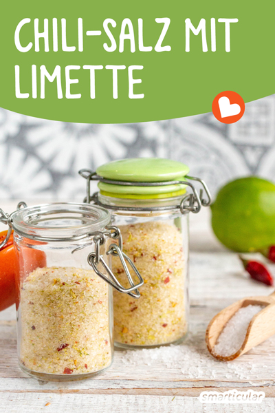 Chilisalz selber machen und mit Limettenabrieb verfeinern: So einfach kannst du die pikant-frische Würze für Gemüse- und Grillgerichte herstellen!