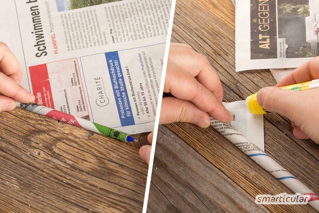 Eine Schale aus Zeitungspapier ist eine schöne und praktische Möglichkeit Altpapier sinnvoll weiterzunutzen. Hier findest du eine Schritt-für-Schritt-Anleitung.