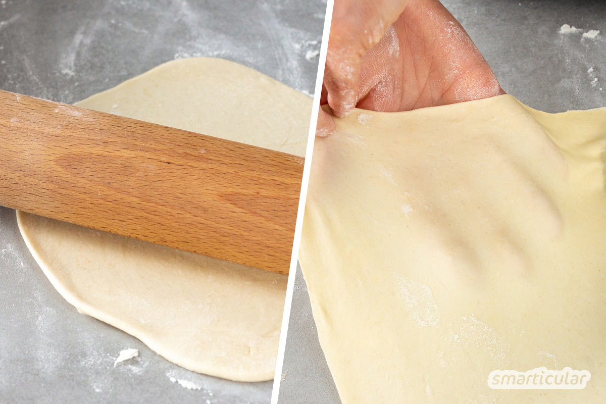 Lasagneblätter selber machen - das hat viele Vorteile: Es ist schnell gemacht mit wenigen Zutaten, passgenau für jede Auflaufform und auch mit Vollkorn möglich.