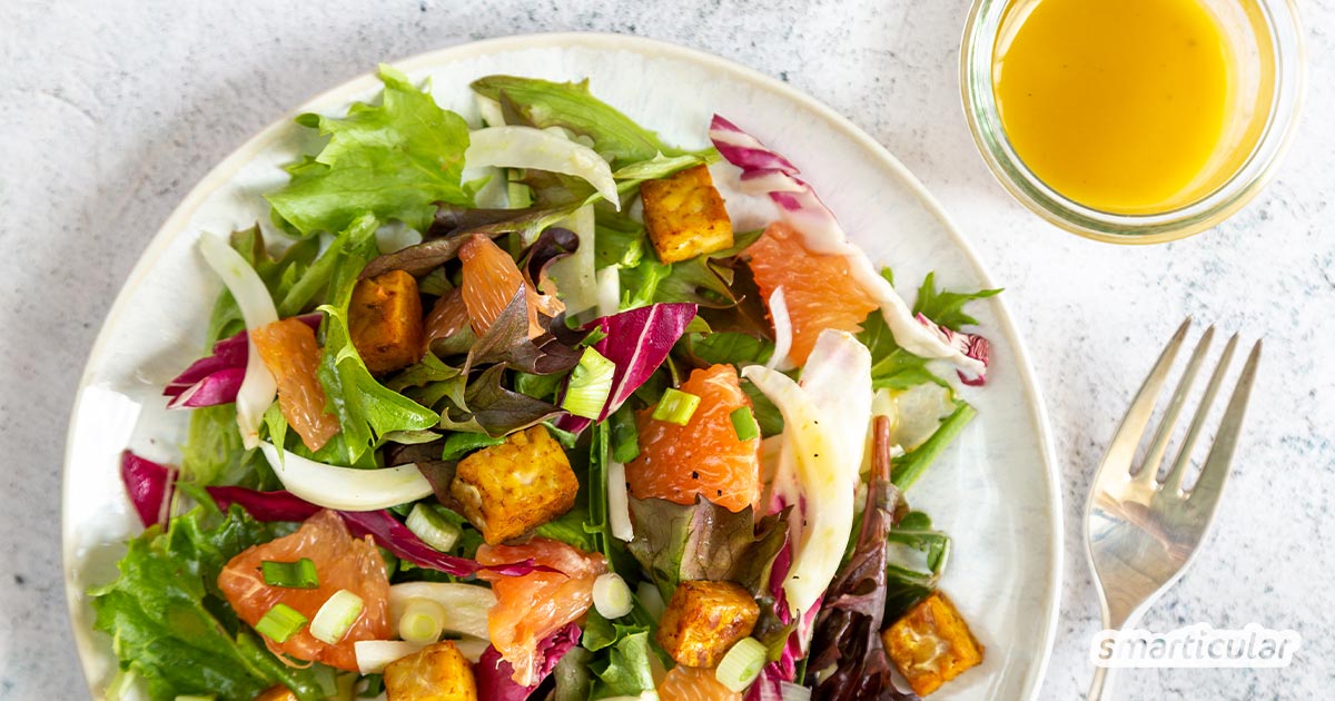 Fenchel-Grapefruit-Salat mit Tempeh-Knusper