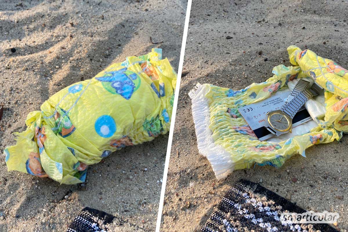 Wertsachen am Strand, im Schwimmbad oder im Park bleiben häufig unbeobachtet. Damit nichts verschwindet, gibt’s hier 10 clevere Geldverstecke zum Nachmachen.