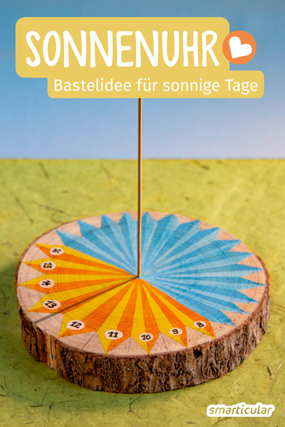 Klar, die Sonne wirft einen Schatten. Aber eine Sonnenuhr bauen und daran die Uhrzeit ablesen, das ist eine tolle Beschäftigung für Kinder bei Sonnenschein!