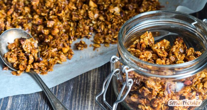 Lecker und gesund! So leicht kannst du ein Knusper-Müsli selber machen - preiswert und mit weniger Zucker.