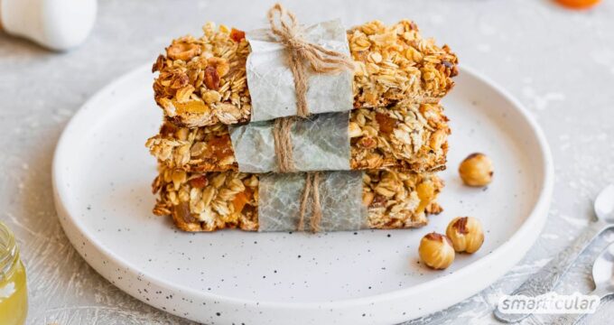 Gesunde Müsliriegel selber machen – schnell und ganz ohne Backen! Entdecke das einfache Rezept für den perfekten Snack für unterwegs.