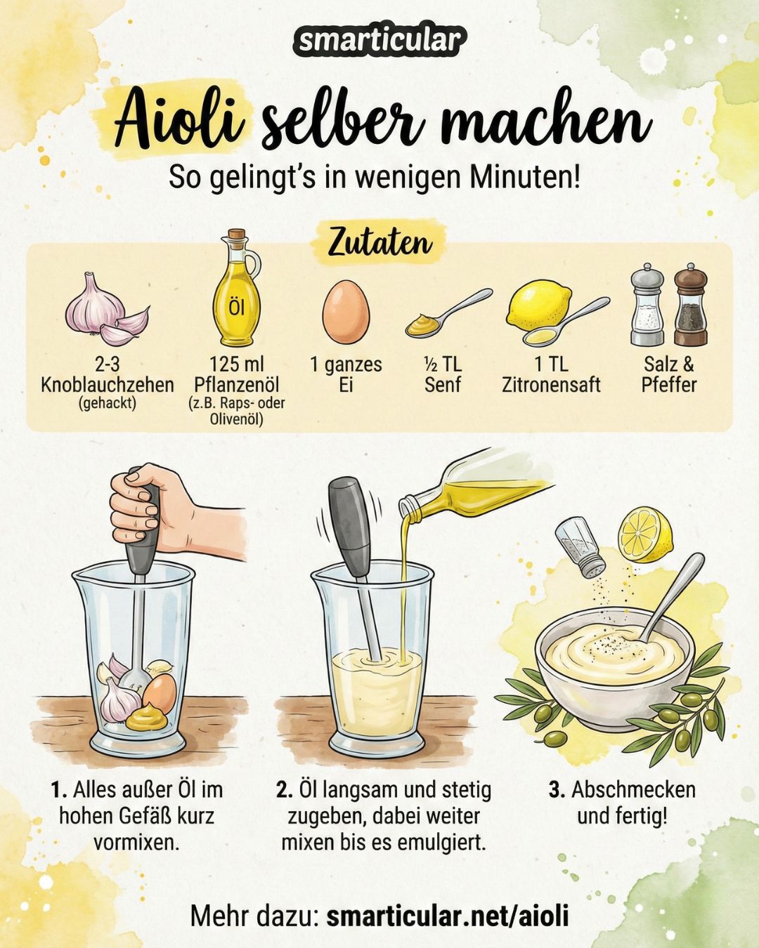 Aioli selber machen: Anleitung & Rezept