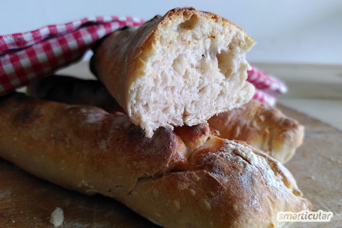 Sauerteig-Baguette backen - Rezept ohne Hefe