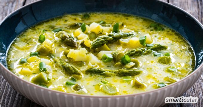 Dieses Rezept Für Frühlingssuppe wird auf regionalem Gemüse zubereitet und bringt eine Fülle an Vitaminen und Mineralstoffen auf den Teller.