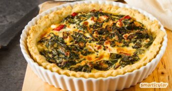 In einer Mangold-Quiche kommen die köstlichen Aromen des Blattgemüses besonders gut zur Geltung. Hier findest du ein klassisches Rezept.