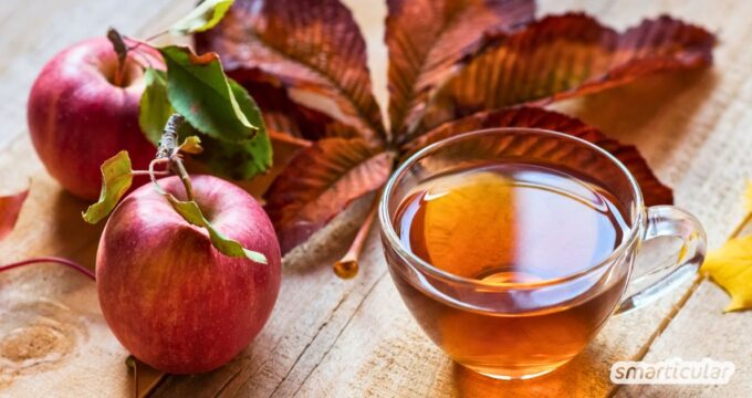 Ein selbst gemachter Apfeltee ist nicht nur richtig lecker und schnell zubereitet. Du kannst auch Apfelschalen sinnvoll verwerten.