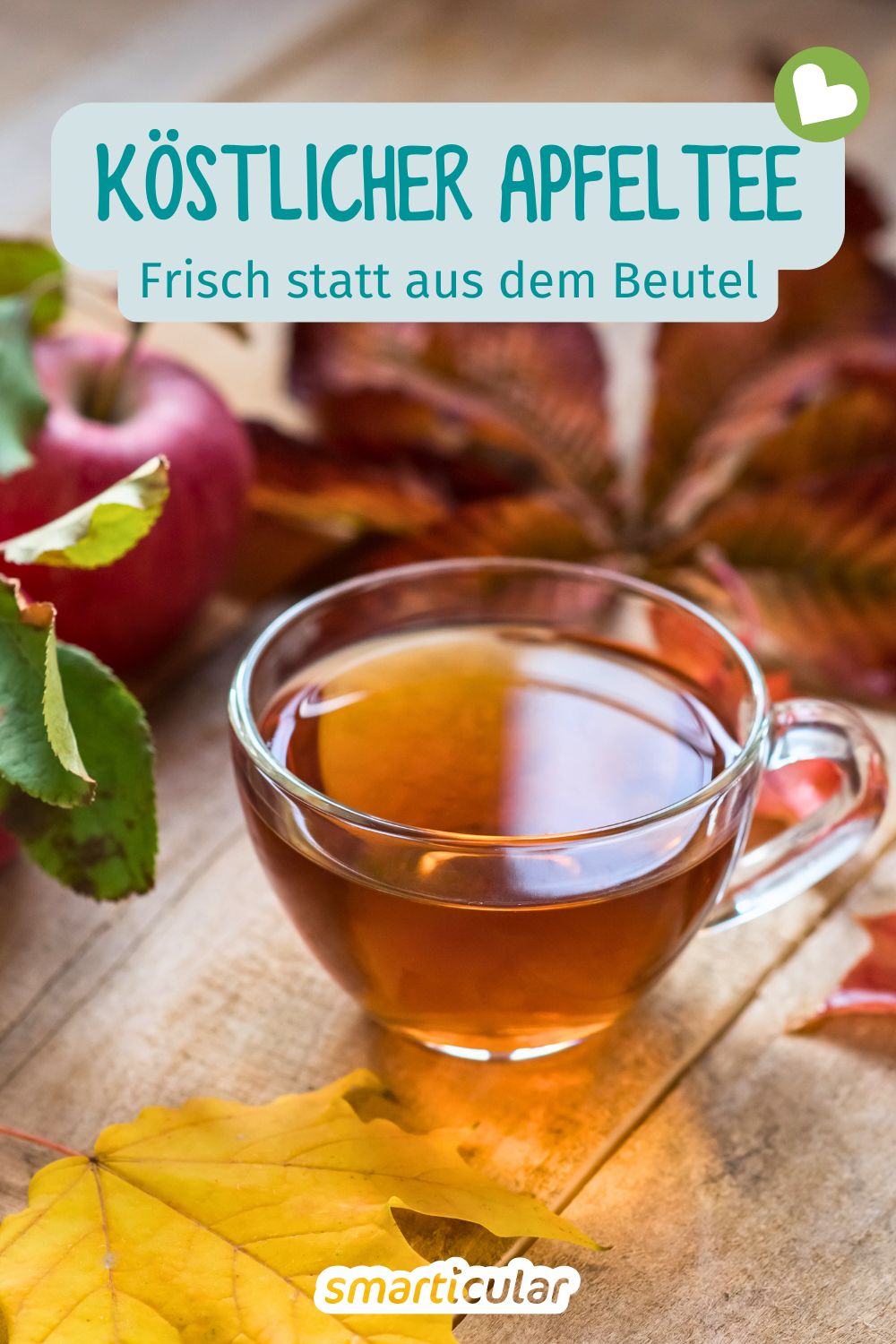 Ein selbst gemachter Apfeltee ist nicht nur richtig lecker und schnell zubereitet. Du kannst auch Apfelschalen sinnvoll verwerten.