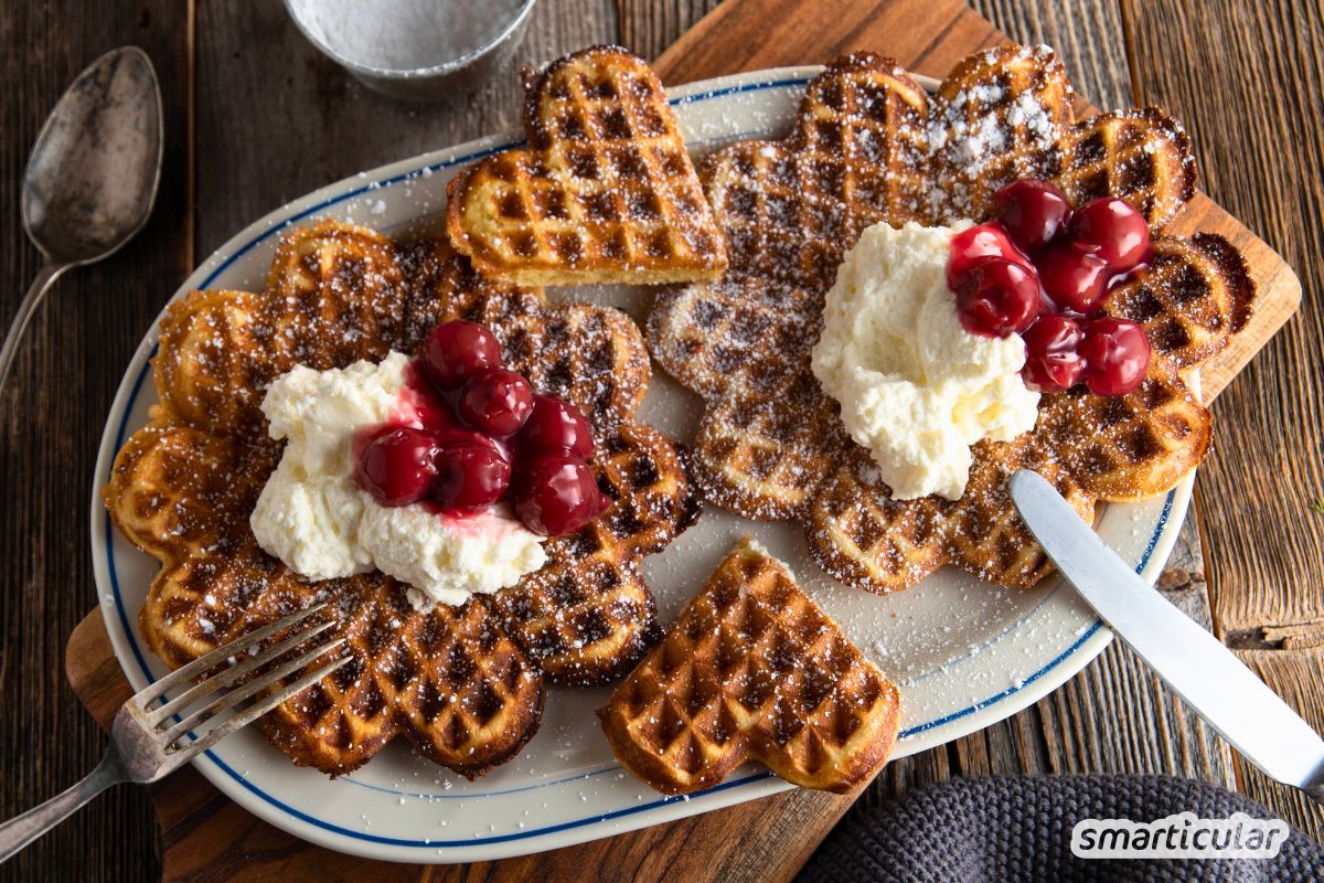 Rezept für saftige Dinkelwaffeln