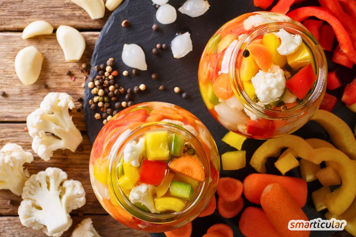 Grundrezept für sauer eingelegtes Gemüse