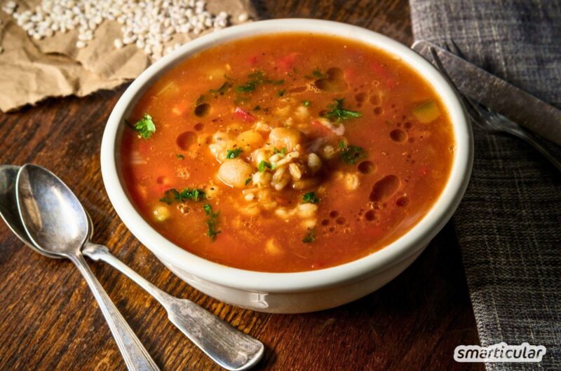 Rezept für Dinkelsuppe mit Gemüse (Zuppa di Farro)