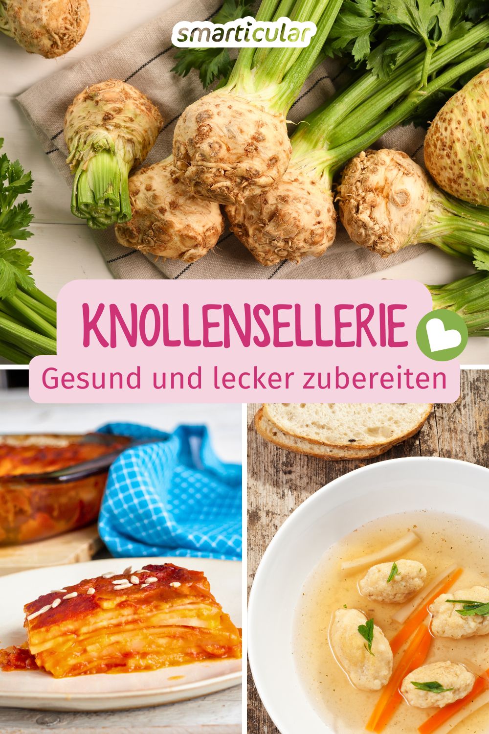 Knollensellerie ist nicht nur ein besonders aromatisches Gemüse, sondern auch voller Vitalstoffe, die in der unscheinbaren Knolle stecken.