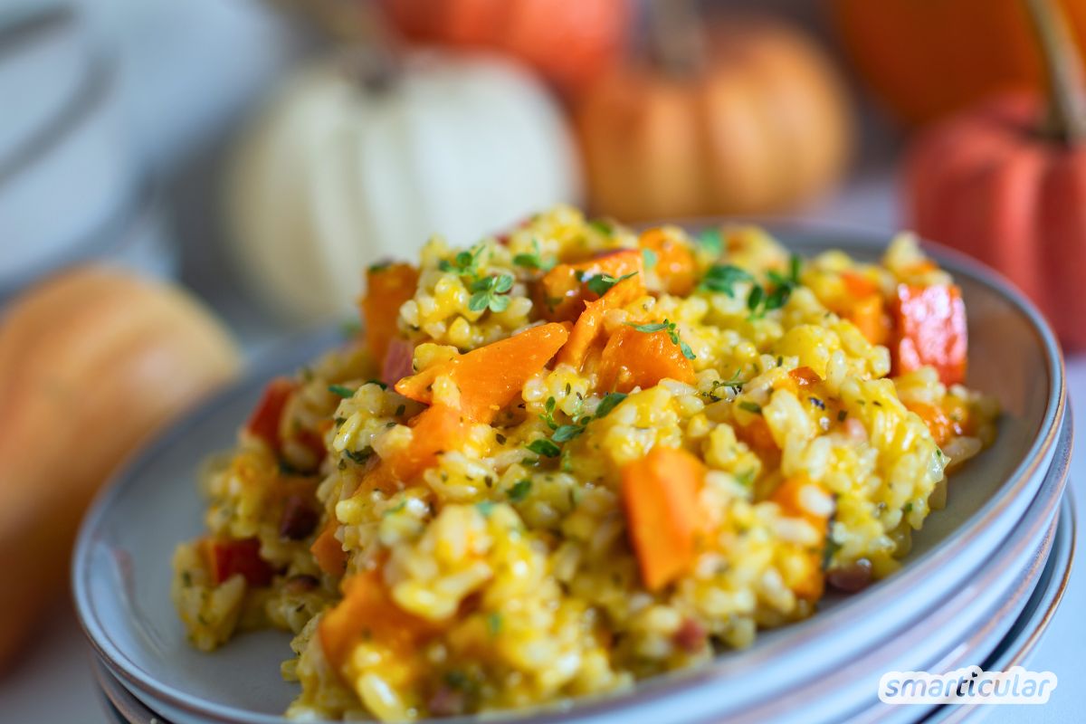Rezept f&uuml;r klassisches K&uuml;rbisrisotto