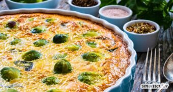 Leckere Rosenkohl-Quiche selber machen: Mit saftigem Boden, geröstetem Rosenkohl und cremiger Füllung – so schmeckt der Herbst!
