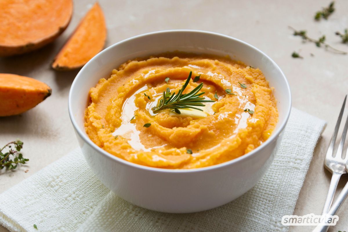 Rezept f&uuml;r S&uuml;&szlig;kartoffelp&uuml;ree