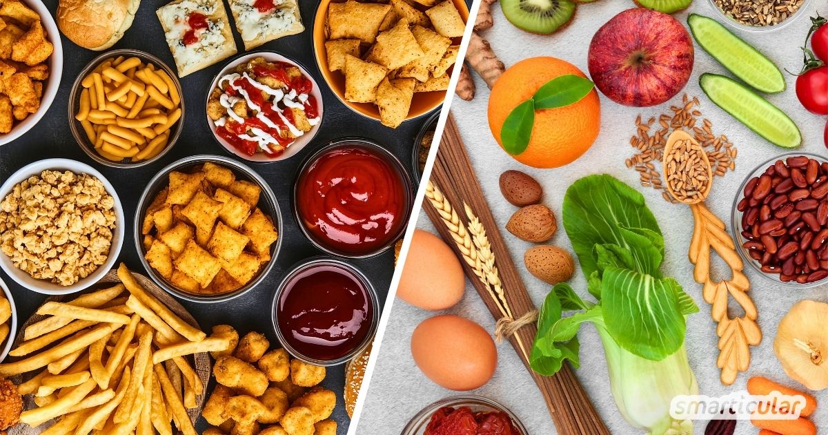 Hochverarbeitete Lebensmittel schaden Gesundheit und Natur. Erfahre, warum echtes Essen besser ist und entdecke gesunde Alternativen.