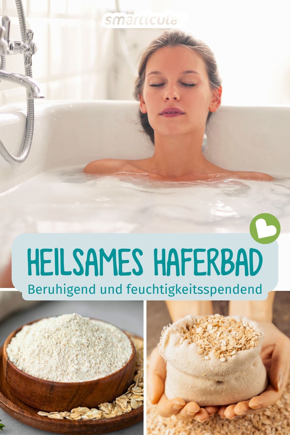 Ein Haferflocken-Bad beruhigt gereizte Haut und spendet Feuchtigkeit. Wir zeigen wie du es mit Flocken oder kolloidalem Hafermehl anwendest.