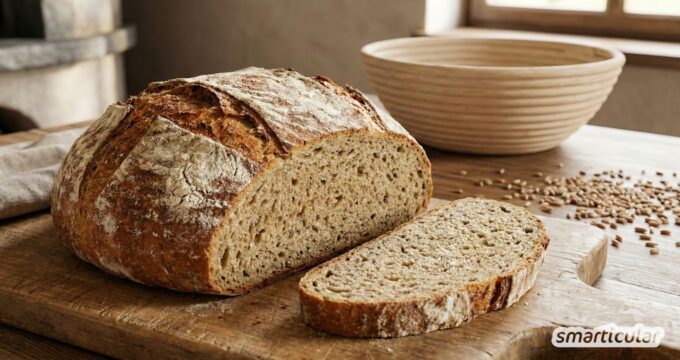 Gesundes Roggenbrot mit Sauerteig kannst du einfach selber backen - dank Detmolder Einstufenführung gelingt Roggenvollkornbrot ohne Mühe.