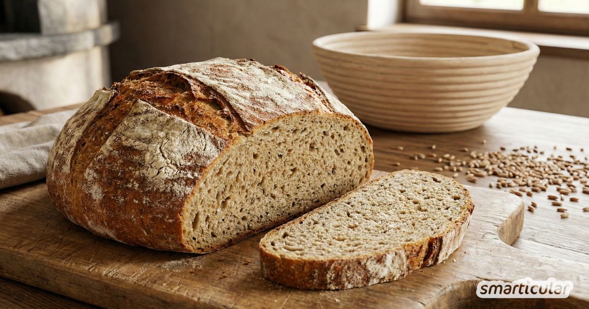 Gesundes Roggenbrot mit Sauerteig kannst du einfach selber backen - dank Detmolder Einstufenführung gelingt Roggenvollkornbrot ohne Mühe.