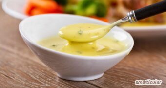 Sauce Béarnaise selber machen: Der Klassiker ohne Fix-Tüte! Schritt-für-Schritt-Anleitung - inklusive Retter-Tipp und Eiweiß-Verwertung.